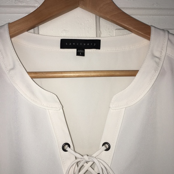 Sanctuary Lace Up Boho Blouse - Picture 3 of 4